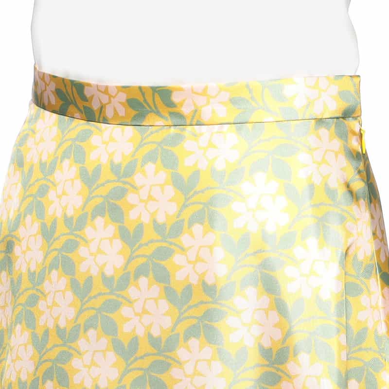 BARNEYS NEW YORK ウォッシャブル フラワープリントスカート YELLOW