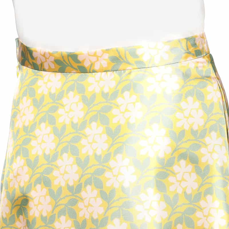 BARNEYS NEW YORK ウォッシャブル フラワープリントスカート YELLOW