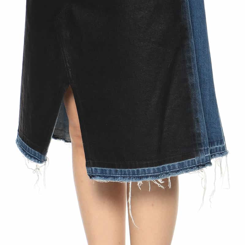 NOMA T.D. ペイントデニムスカート BLACK