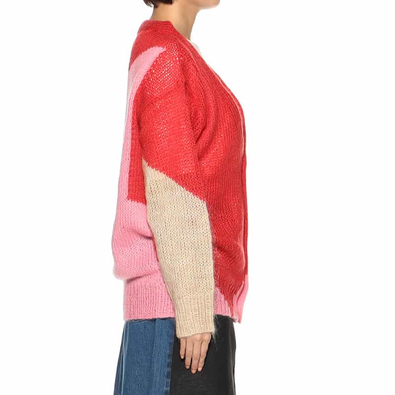 NOMA T.D. モヘヤニットカーディガン RED