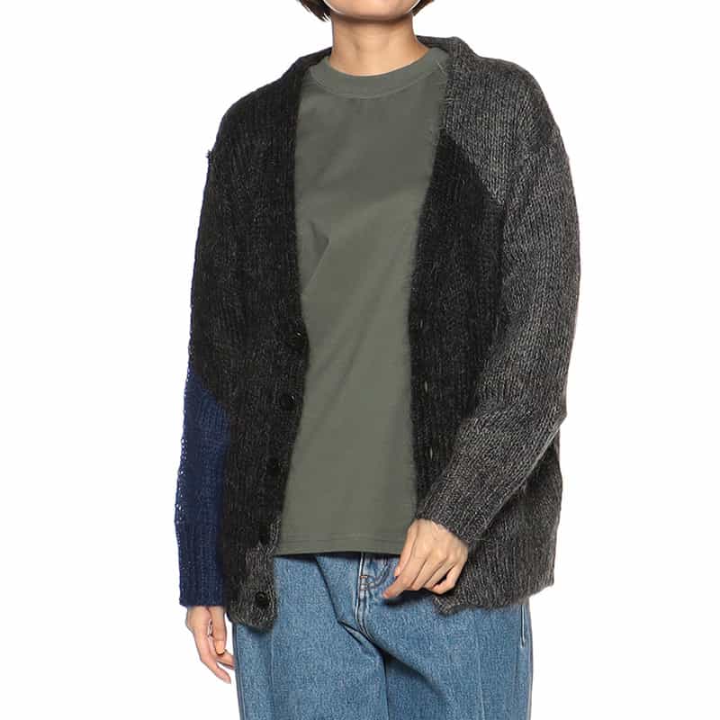 NOMA T.D. モヘヤニットカーディガン BLACK