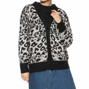 レオパードモヘヤニットカーディガン