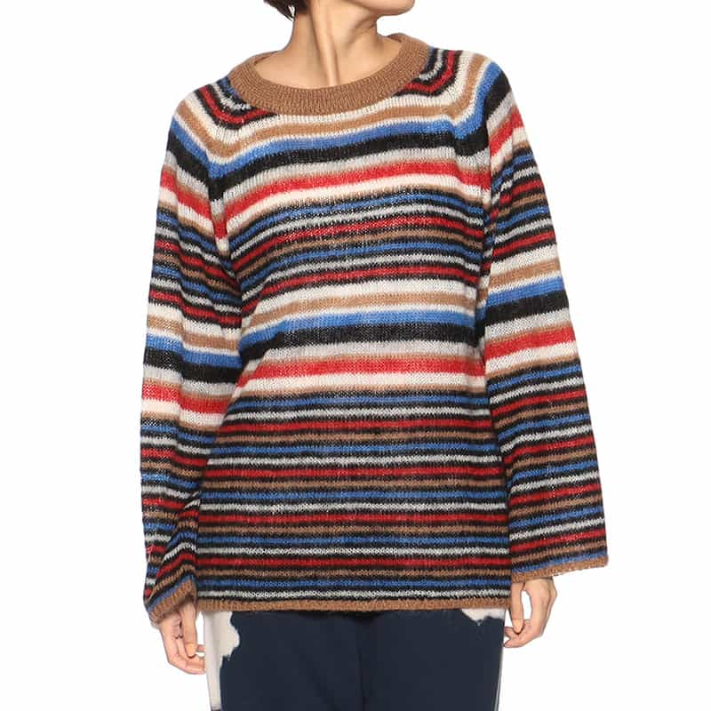 NOMA T.D. モヘヤニットプルオーバー BROWN