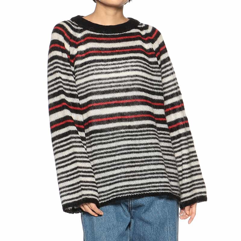 NOMA T.D. モヘヤニットプルオーバー BLACK