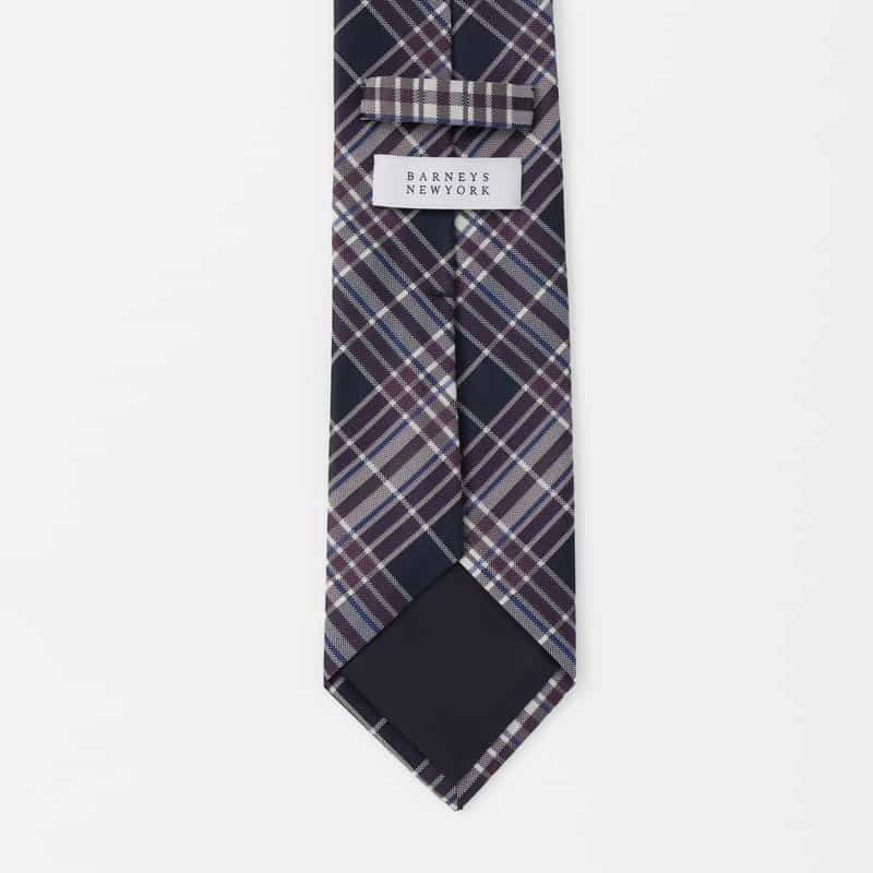 BARNEYS NEW YORK マドラスチェック柄タイ PURPLE