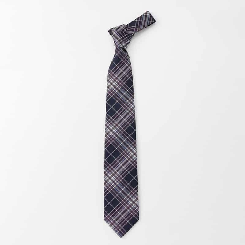 BARNEYS NEW YORK マドラスチェック柄タイ PURPLE