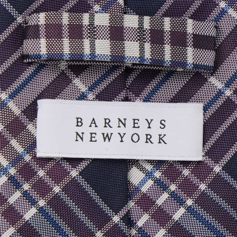 BARNEYS NEW YORK マドラスチェック柄タイ PURPLE