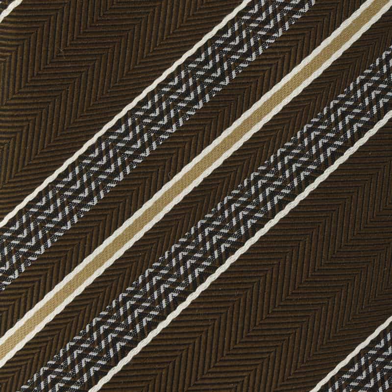 BARNEYS NEW YORK レジメンタル柄タイ BROWN