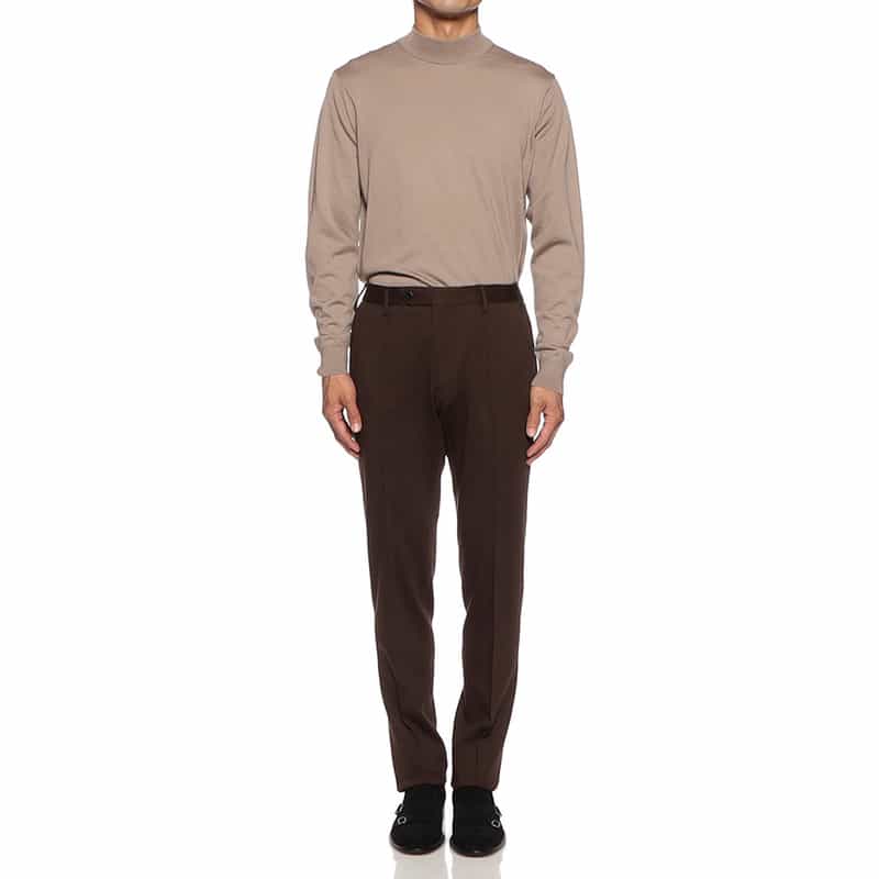 ERNE ジャージードレスパンツ BROWN