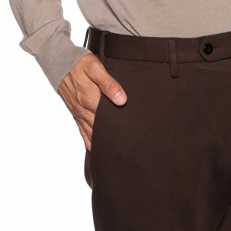 ERNE ジャージードレスパンツ BROWN