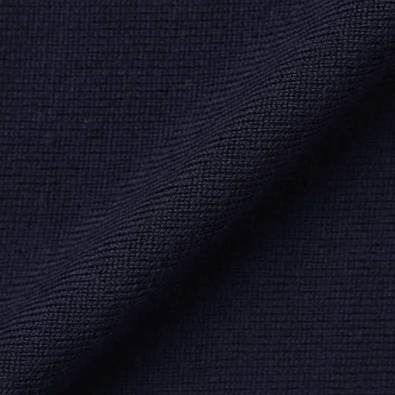 BARNEYS NEW YORK ウール素材 モックネック ポンチョ風ニットプルオーバー NAVY