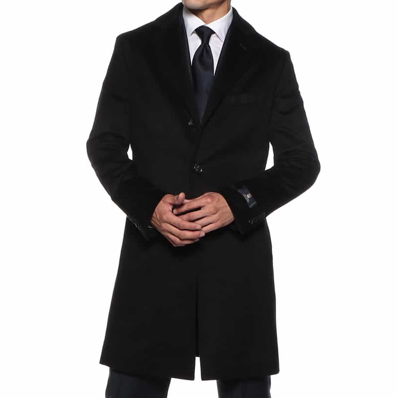 BARNEYS NEW YORK カシミヤチェスターコート NAVY