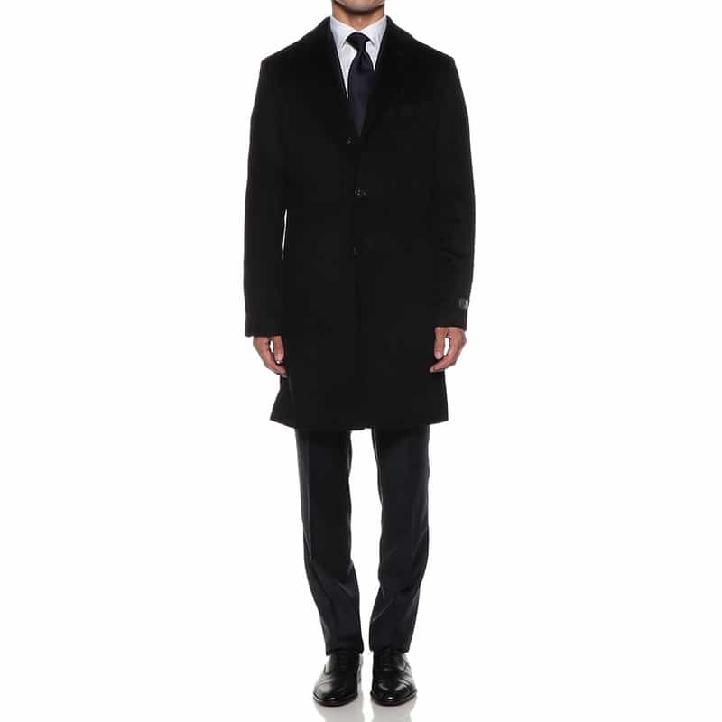 BARNEYS NEW YORK カシミヤチェスターコート NAVY