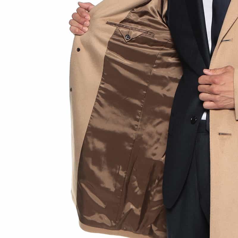 BARNEYS NEW YORK カシミヤチェスターコート CAMEL