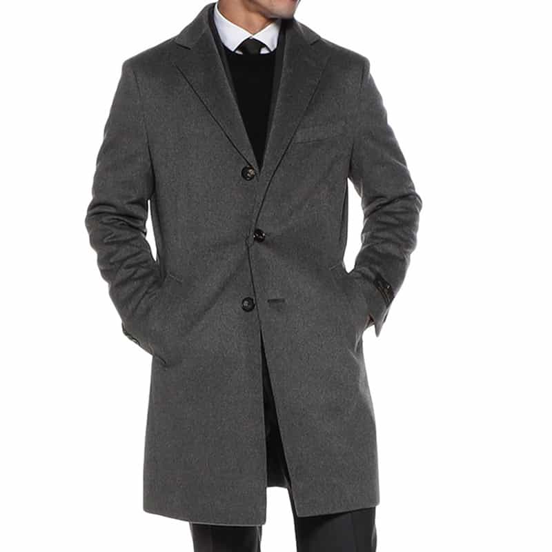 BARNEYS NEW YORK カシミヤチェスターコート GRAY