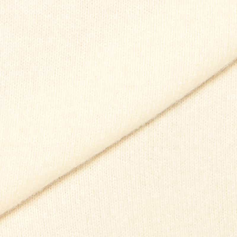 BARNEYS NEW YORK ウールカシミヤ素材フリルネック ニットドレス WHITE