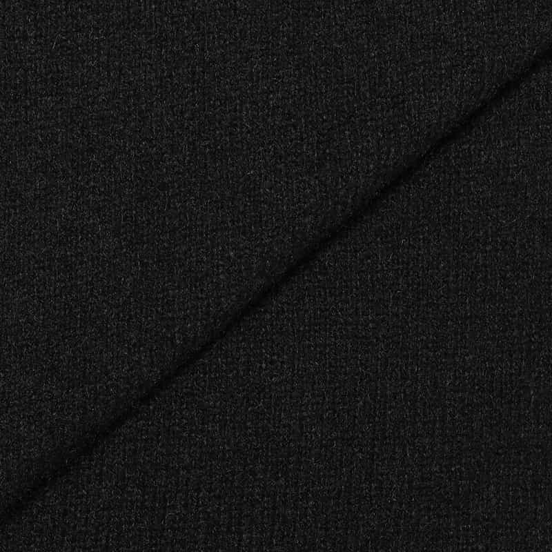 BARNEYS NEW YORK ウールカシミヤ素材フリルネック ニットドレス BLACK