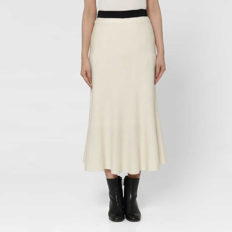 BARNEYS NEW YORK マーメイドフリルスカート OFF WHITE