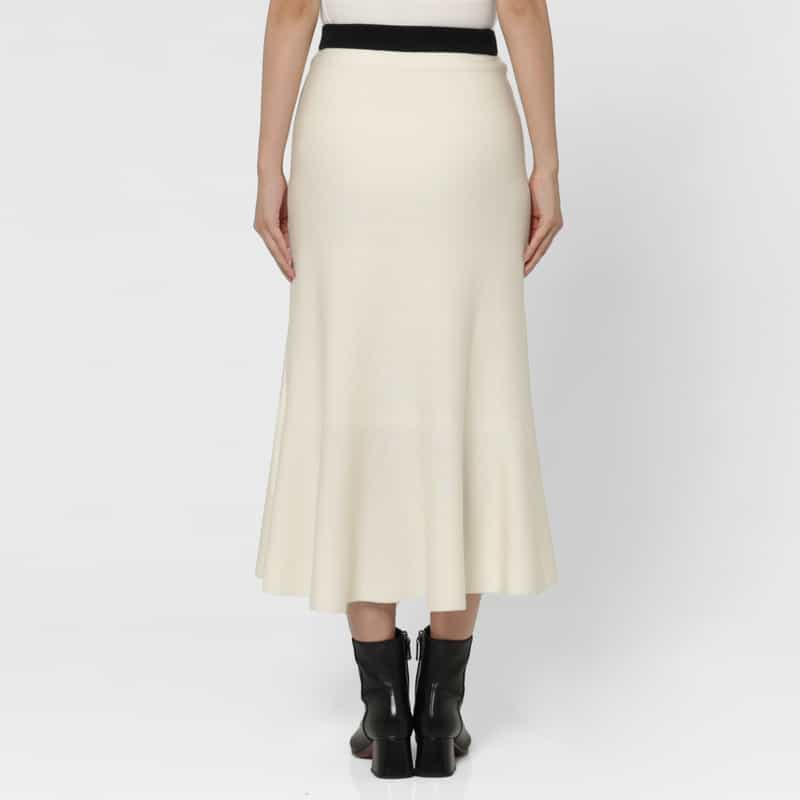 BARNEYS NEW YORK マーメイドフリルスカート OFF WHITE