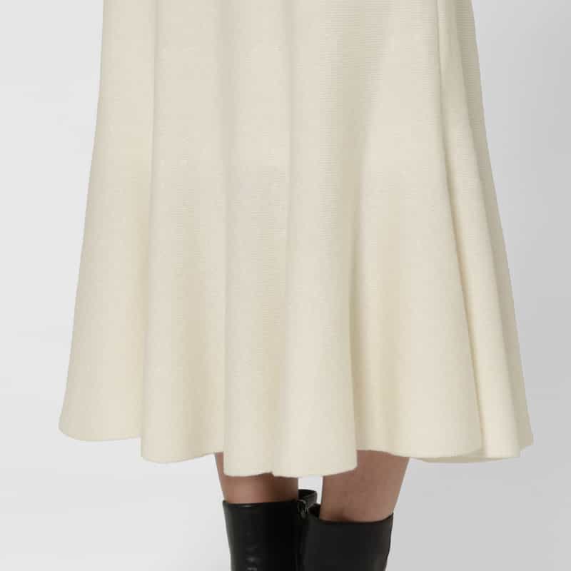BARNEYS NEW YORK マーメイドフリルスカート OFF WHITE