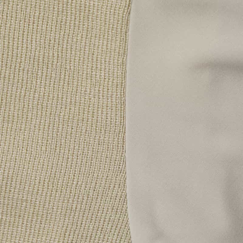 BARNEYS NEW YORK 異素材コンビネーション パールボタン付き モックネック ニットプルオーバー GRAY BEIGE