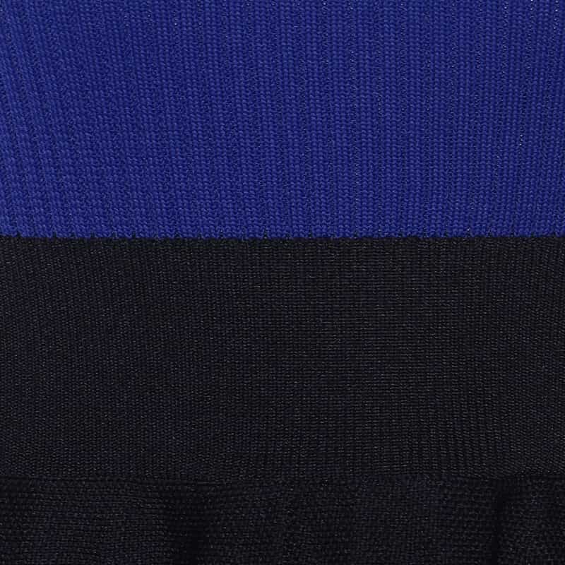 BARNEYS NEW YORK ウォッシャブルバルーンスリーブニットドレス BLUE