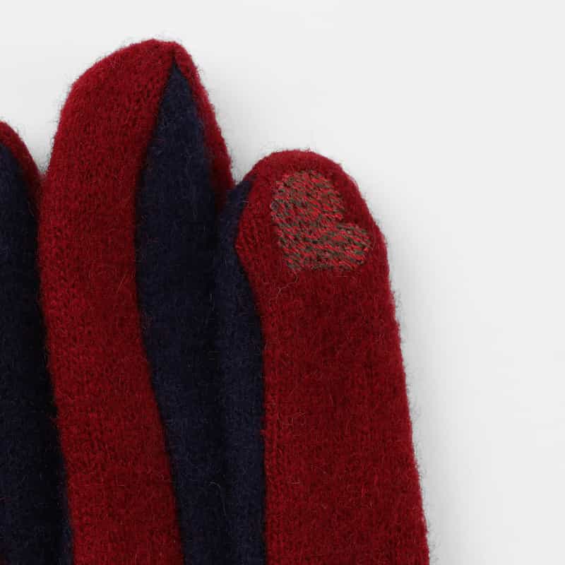 BARNEYS NEW YORK ウール素材グローブ（タッチパネル対応） RED