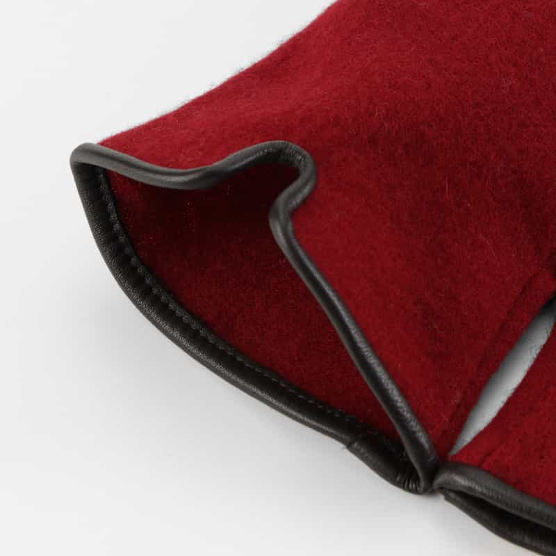 BARNEYS NEW YORK ウール素材グローブ（タッチパネル対応） RED
