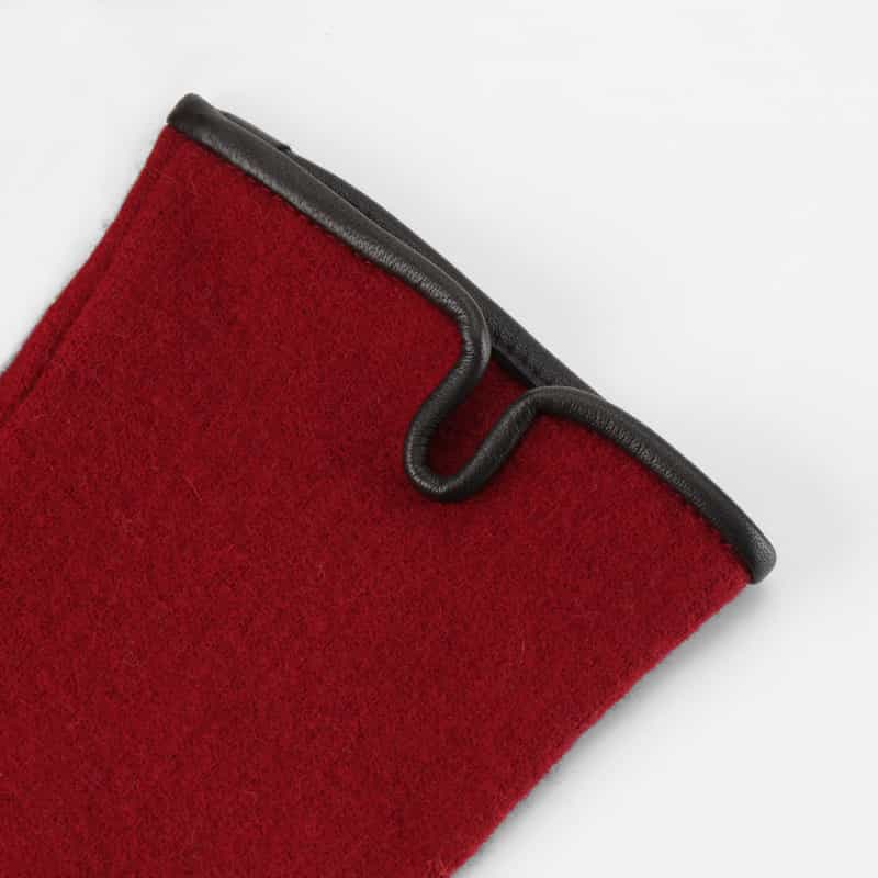 BARNEYS NEW YORK ウール素材グローブ（タッチパネル対応） RED