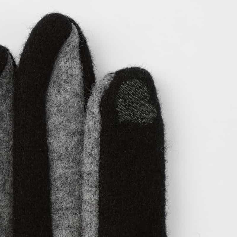 BARNEYS NEW YORK ウール素材グローブ（タッチパネル対応） BLACK