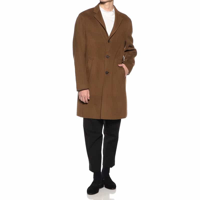BARNEYS NEW YORK ダブルフェイスチェスターコート BROWN