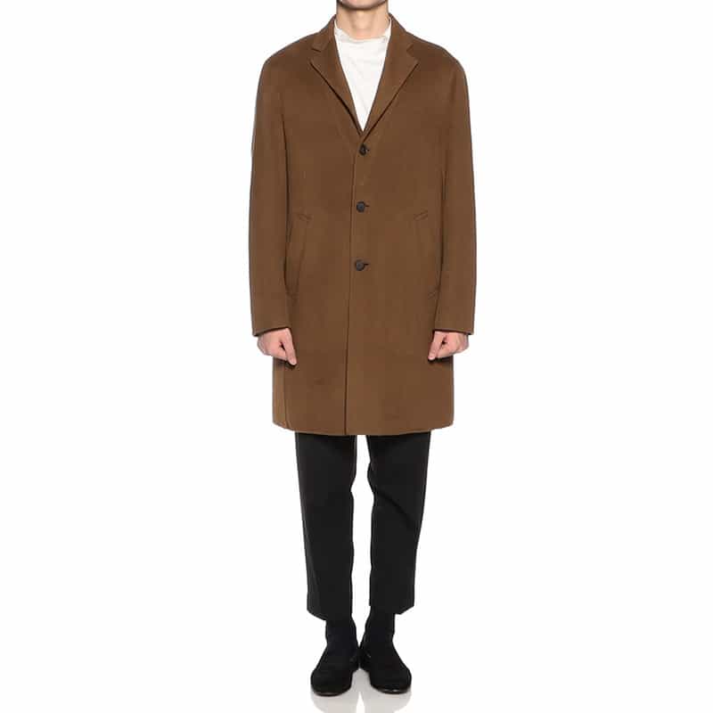 BARNEYS NEW YORK ダブルフェイスチェスターコート BROWN