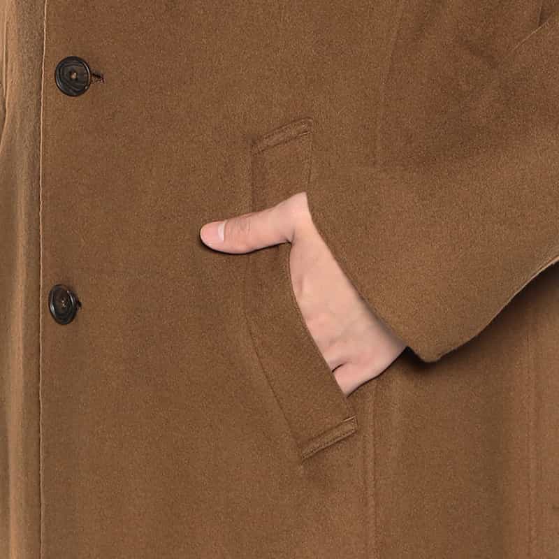 BARNEYS NEW YORK ダブルフェイスチェスターコート BROWN