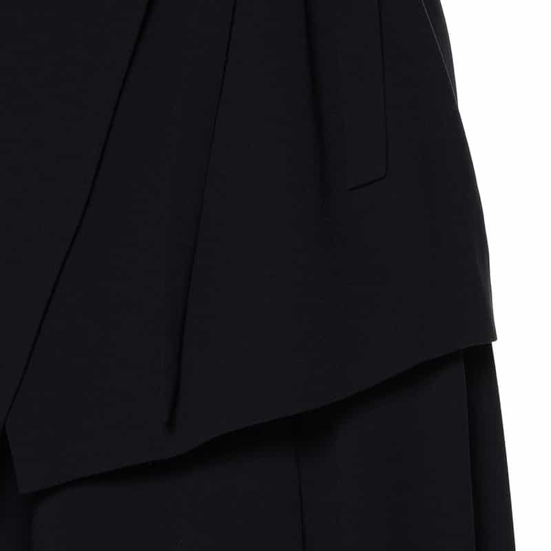 BARNEYS NEW YORK セットアップ サテンカラー ラップジャケット NAVY