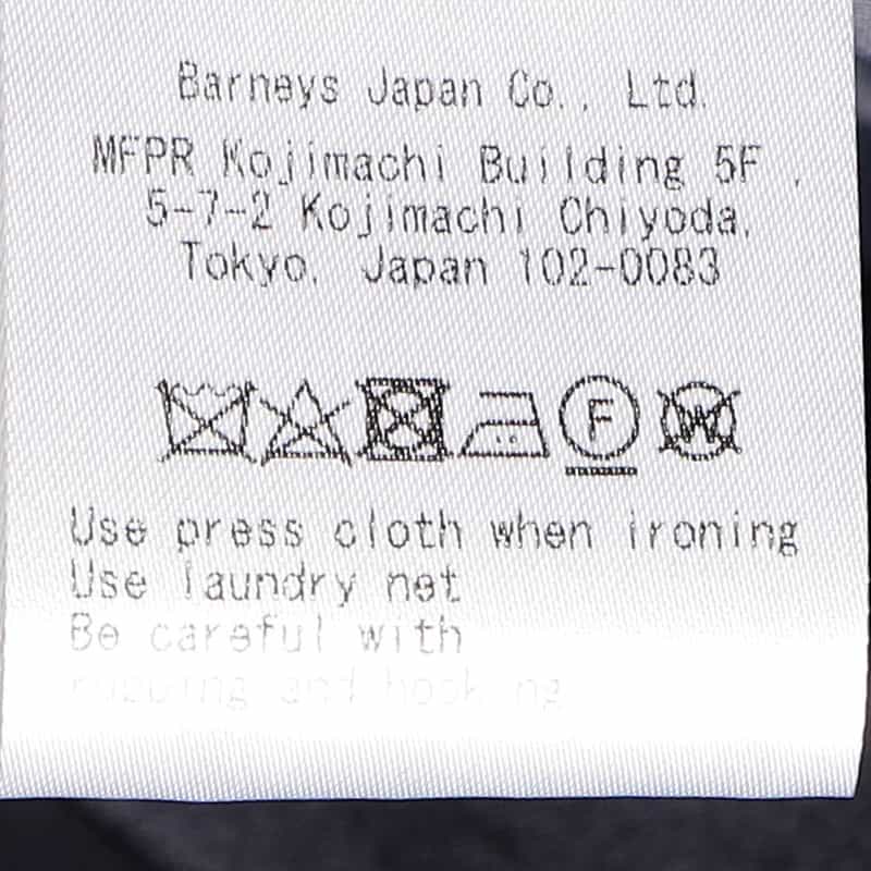 BARNEYS NEW YORK セットアップ サテンカラー ラップジャケット NAVY