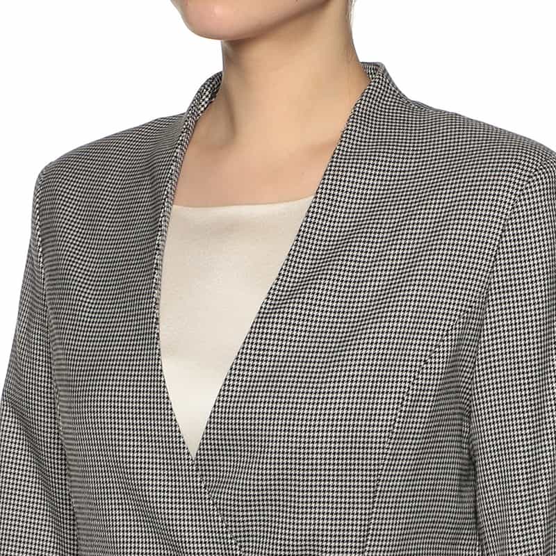 BARNEYS NEW YORK 千鳥格子柄ジャケットドレス GRAY