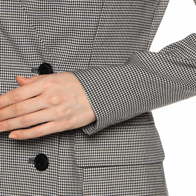 BARNEYS NEW YORK 千鳥格子柄ジャケットドレス GRAY