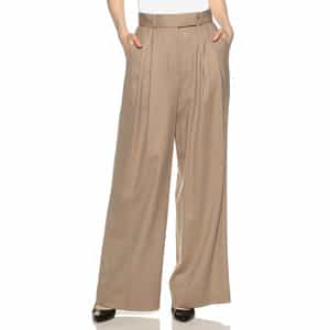 セットアップ タック入りワイドパンツ