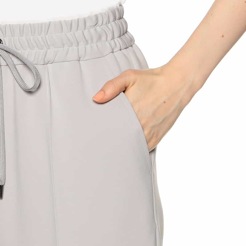 BARNEYS NEW YORK セットアップ ドローストリング クロップドパンツ LIGHT GRAY