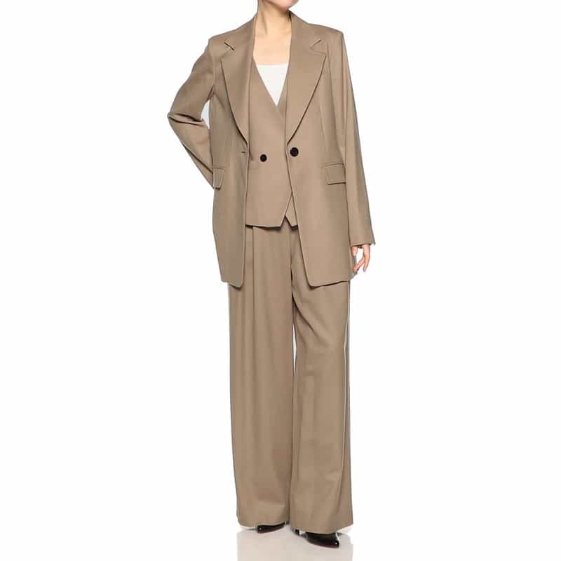 BARNEYS NEW YORK セットアップテーラードベスト CAMEL