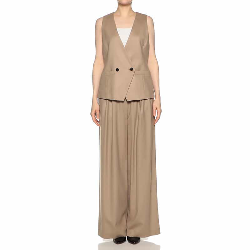 BARNEYS NEW YORK セットアップテーラードベスト CAMEL