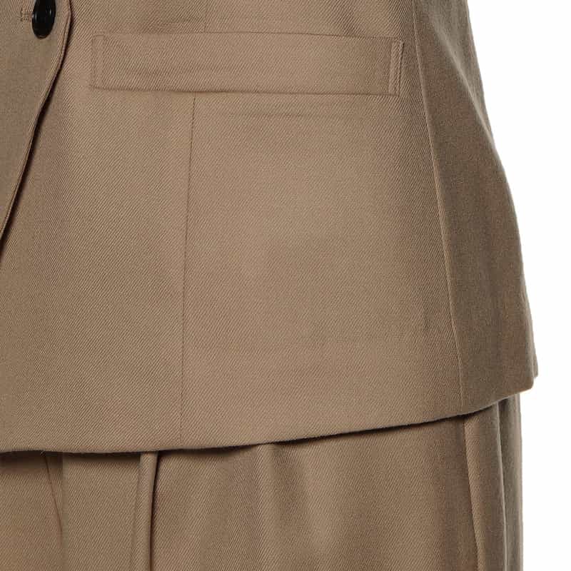 BARNEYS NEW YORK セットアップテーラードベスト CAMEL