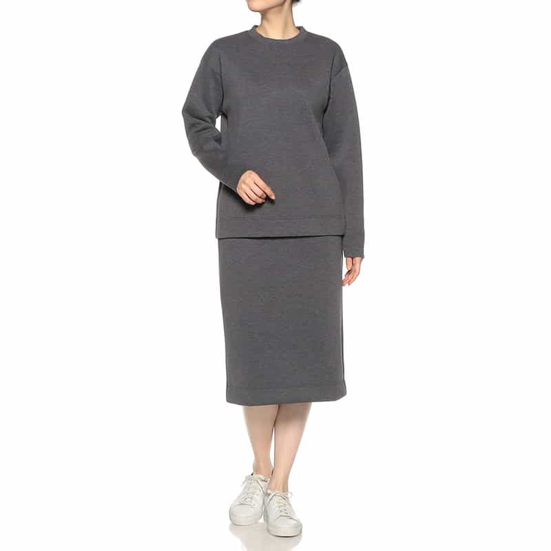 BARNEYS NEW YORK セットアップ ウォッシャブル ペンシルスカート DARK GRAY