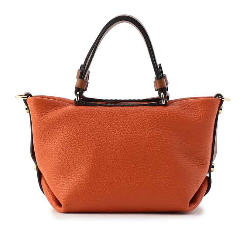 BARNEYS NEW YORK 2WAYレザー ミニハンドバッグ ORANGE