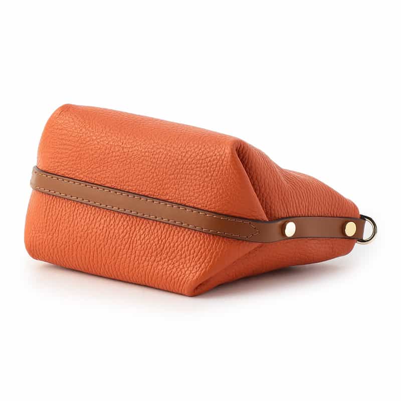 BARNEYS NEW YORK 2WAYレザー ミニハンドバッグ ORANGE