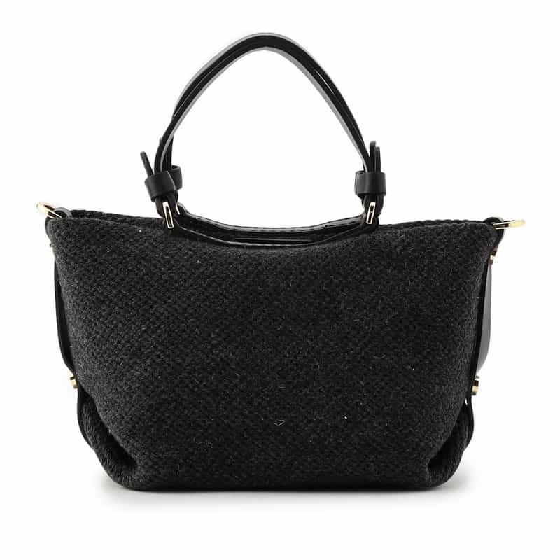 BARNEYS NEW YORK 2WAYキャンバス ミニハンドバッグ BLACK