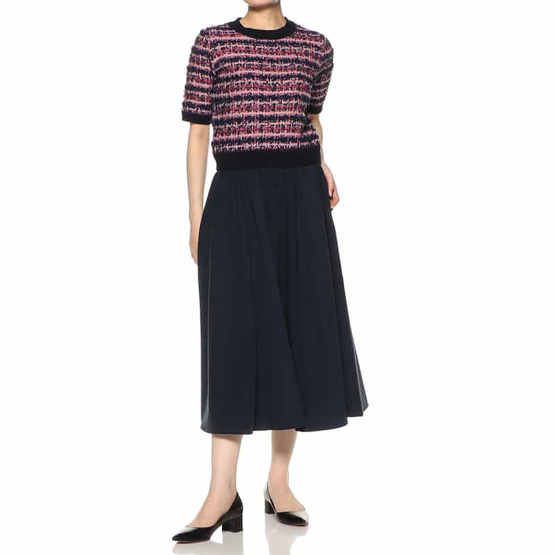 BARNEYS NEW YORK 異素材コンビネーションドレス PINK