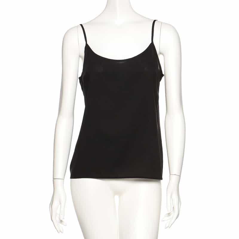 BARNEYS NEW YORK ウォッシャブル 千鳥格子柄プリント シアー素材ボウタイブラウス （キャミソール付き） BLACK