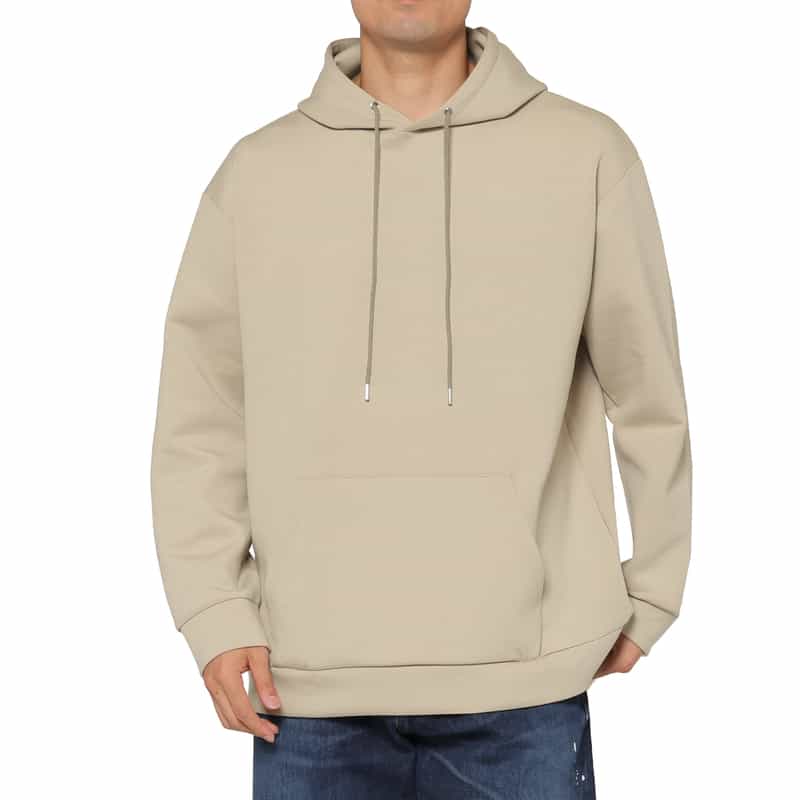 BARNEYS NEW YORK ダンボールニット素材フーデッドニットプルオーバー BEIGE