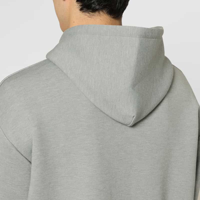 BARNEYS NEW YORK ダンボールニット素材フーデッドニットプルオーバー LIGHT GRAY